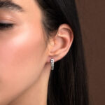 Greek Key Drop Earrings - Sterling Silver 925 - Image 2