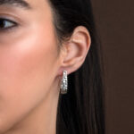 Meander Bend Stud Earrings - Sterling Silver 925 - Image 2