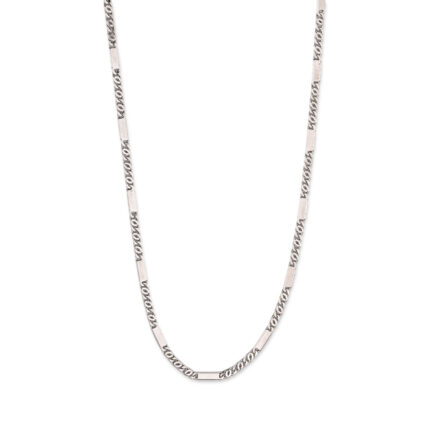 Αλυσίδα με επίπεδα στοιχεία και κρίκους από Ασήμι 925