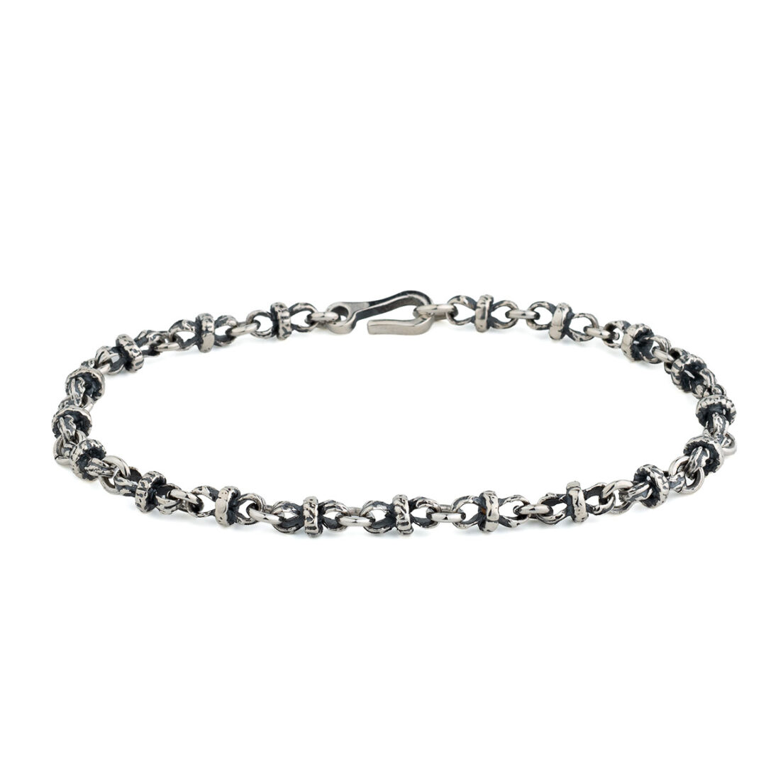 BR416 Men’s Sterling Silver Chain Bracelet
