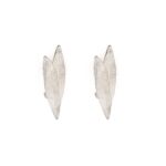 Olive Leaves Clip-On Earrings - Pewter Silver Plated