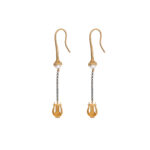 Σκουλαρίκια Κρεμαστά Άρπα με Πέρλα