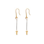 Ασημένια Κρεμαστά Σκουλαρίκια με Ιωνικό Κίονα και Μαργαριτάρι