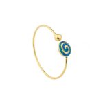 Spiral Cuff Bracelet with Blue Opal - Image 3