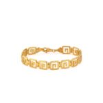 Meander Link Bracelet in 925 Sterling Silver Gold Plated