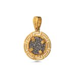 Phaistos Greek Key Pendant 925 Sterling Silver Gold Plated - Image 3