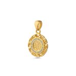 White Opal Meander and Phaistos Pendant Gold Plated