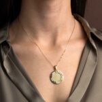 Phaistos Greek Key Pendant 925 Sterling Silver Opal