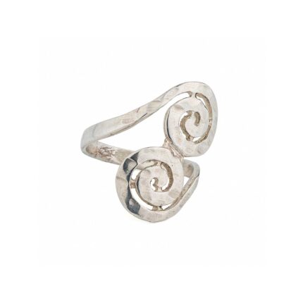 Double Spiral Ring - 925 Sterling Silver for Cosmic Energy