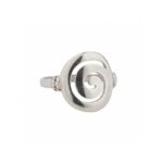 925 Sterling Silver Spiral Ring with Cosmic Energy Symbol