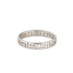 Thin Greek Key Ring in 925 Sterling Silver, Elegant Gift