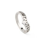 Greek Key Chevron V Ring in 925 Sterling Silver - Image 3