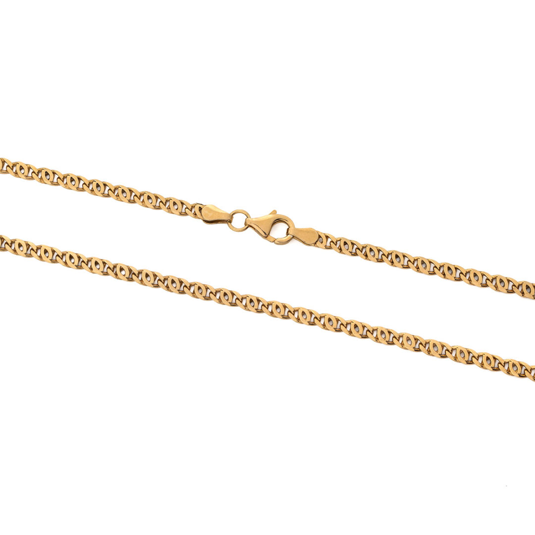 PO-AL-07231025b Αλυσίδα Μάτι της Πέρδικας από Ασήμι 925 Επιχρυσωμένη