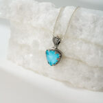 Gerochristo - Aegean Colors Triangle Pendant with Doublet Gemstone - Image 2