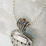 Gerochristo - Aegean Colors Triangle Pendant with Doublet Gemstone - Image 3