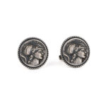 Goddess Athena Cufflinks in 925 Sterling Silver