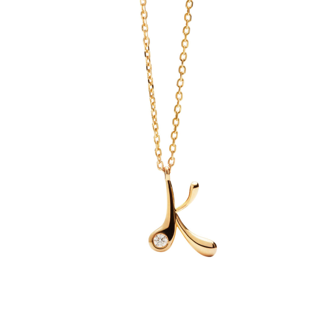 CO01-B84 PDPAOLA K Initial Pendant Necklace