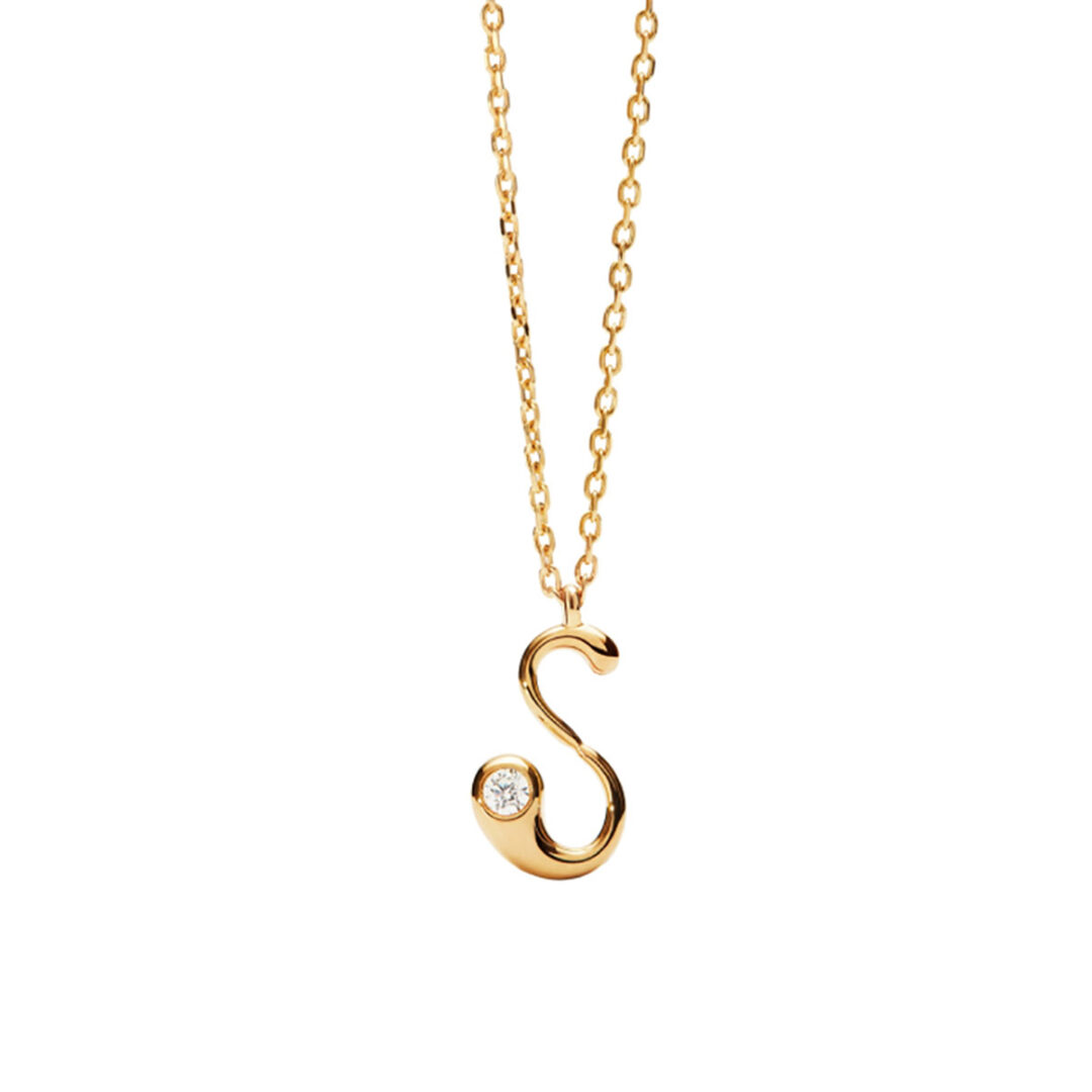 CO01-B92 PDPAOLA S Initial Pendant Necklace