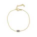 Βραχιόλι με Ματάκι και Ζιργκόν - Ασήμι 925 Επιχρυσωμένο - Image 2