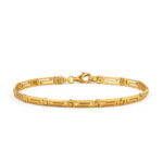 Minimal Greek Key Link Bracelet – 925 Sterling Silver Gold Plated - Image 4