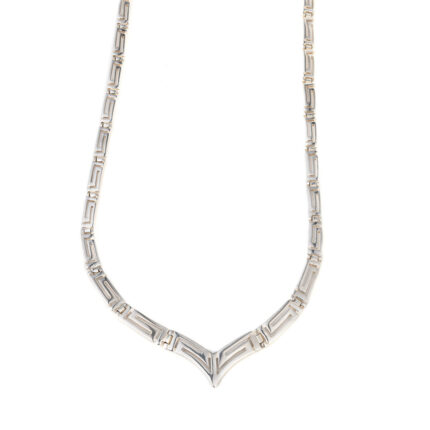 Meander V Necklace in 925 Sterling Silver