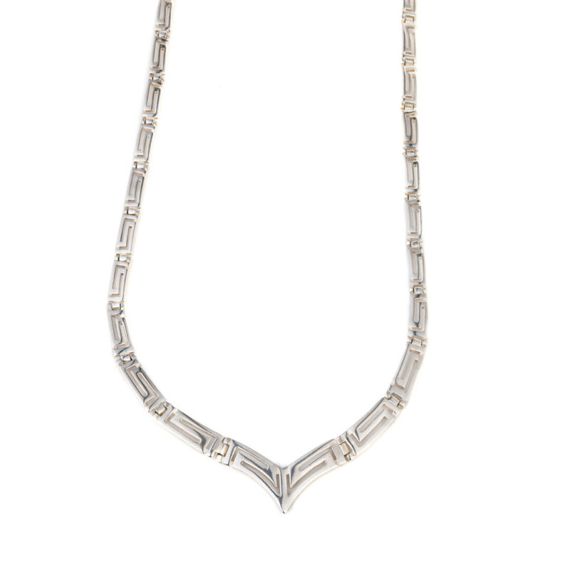 Meander V Necklace in 925 Sterling Silver