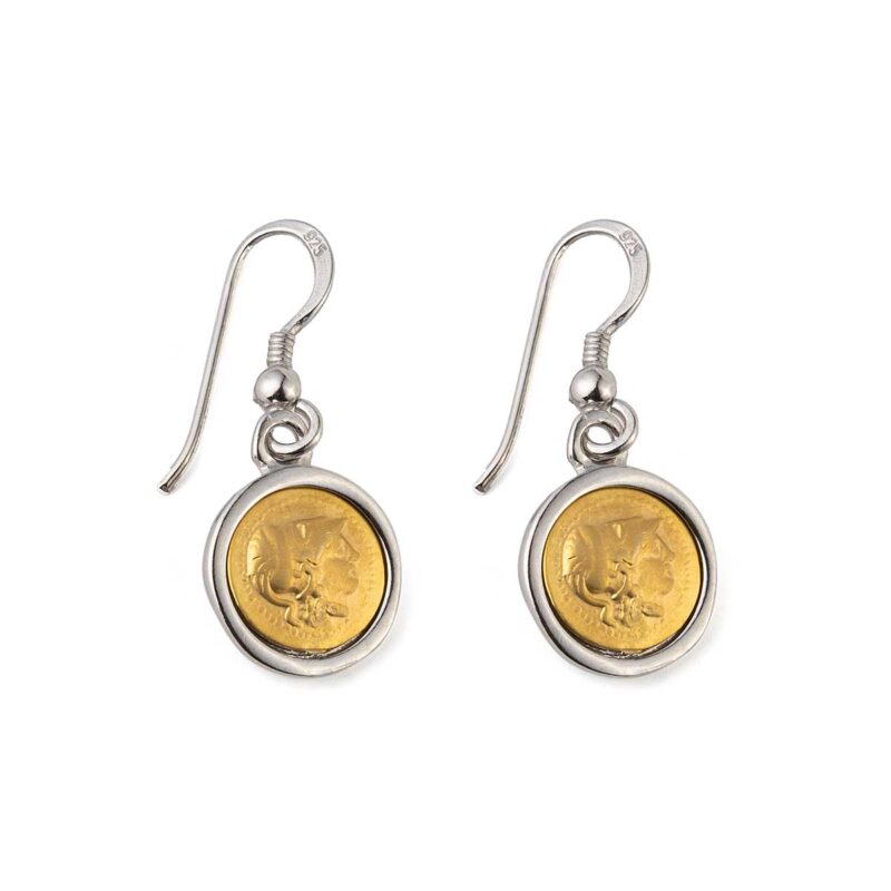 Athena Earrings in 925 Silver and Gold Plated