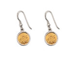 Δίχρωμα Σκουλαρίκια Μέγας Αλέξανδρος - Ασήμι 925