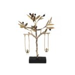 Kids Playing in Olive Tree Bronze Sculpture with Lava Base