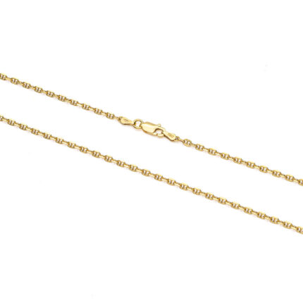 Thin Theta Chain in 925 Silver and Gold Plated