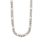 Stainless Steel Figaro Chain Necklace - Image 4