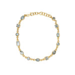 Gemstone Bracelet in 925 Silver Gold Plated