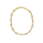 Gemstone Bracelet in 925 Silver Gold Plated