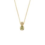 Gemstone Necklace in 925 Sterling Silver Gold Plated with Blue Topaz & Tourmaline - Image 3