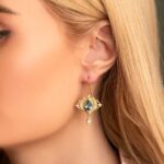 Evil Eye London Blue Topaz Dangle Earrings in 925 Sterling Silver & Gold Plating - Image 2