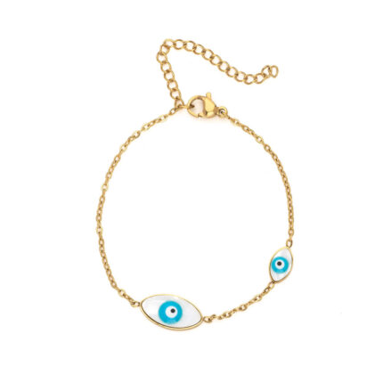 Evil Eyes Bracelet in Stainless Steel