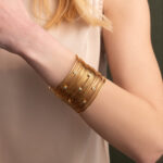 Open Cuff Evil Eye Bracelet in Stainless Steel - Image 2