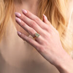 Greek Key Ring with Ocean Blue Details in Stainless Steel - Image 2