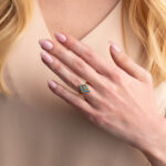 Meander Ring with Ocean Blue Details in Stainless Steel - Image 2