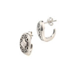 Gerochristo - Simplicity half Hoop Earrings in Sterling Silver