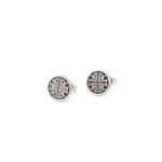 Gerochristo - Cross Stud Earrings in Sterling Silver