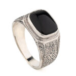 Gerochristo – Classic men ring in Sterling Silver with Black Onyx - Image 4