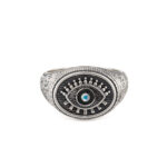 Gerochristo Evil Eye Talisman Ring in Sterling Silver