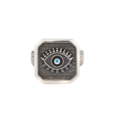 Gerochristo - Evil Eye Ring in Sterling Silver