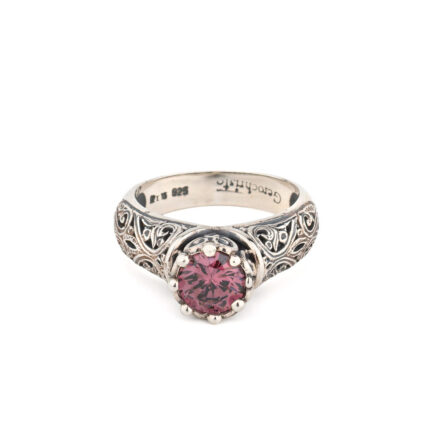 Gerochristo - Byzantine Ring with Light Crystal