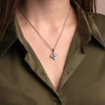 Gerochristo - Byzantine Cross Pendant with Pearl - Image 2