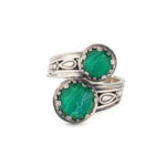 Gerochristo Double Ring with Malachite Stone