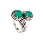 Gerochristo Double Ring with Malachite Stone - Image 3