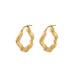 Greek Meander Hoop Earrings in Sterling Silver - Image 3