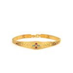 Byzantine Multi Zircon Bracelet in 925 Sterling Silver Gold Plated